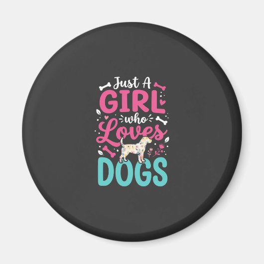 Nur ein Mädchen das Hunde liebt Magnet (Vorne)