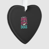 Nur ein Mädchen das Hunde liebt Ornament (Vorderseite)