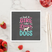 Nur ein Mädchen das Hunde liebt Serviette (Beispiel)