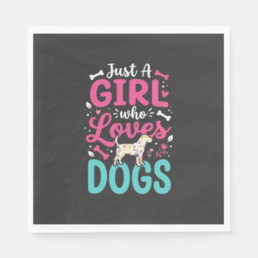 Nur ein Mädchen das Hunde liebt Serviette (Vorderseite)