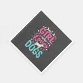 Nur ein Mädchen das Hunde liebt Serviette (Ecke)