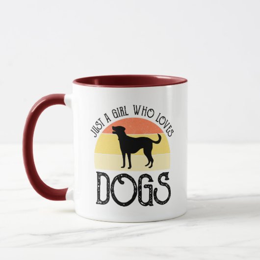 Nur ein Mädchen, das Hunde liebt Tasse (Links)