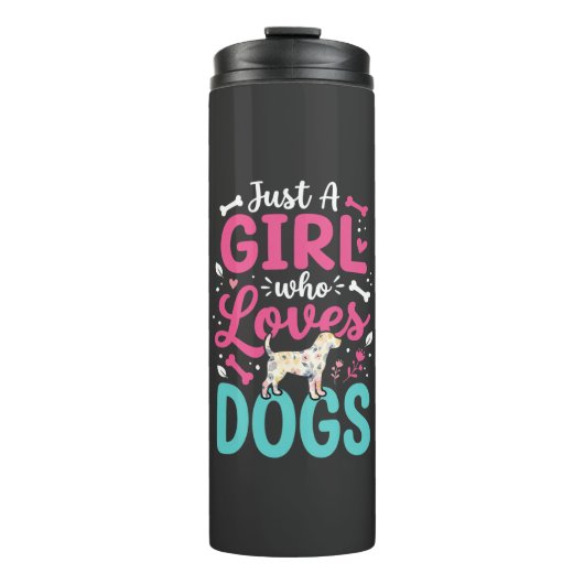 Nur ein Mädchen das Hunde liebt Thermosbecher (Vorderseite)
