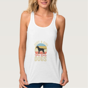 Nur ein Mädchen, das Hunde liebt, Vintage-Hundelie Tank Top