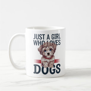 Nur ein Mädchen, das Hunde niedliches Design Liebe Kaffeetasse
