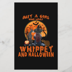 Nur ein Mädchen, das Hunde und Halloween Liebe Briefpapier
