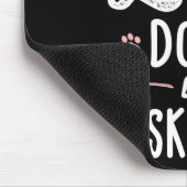 Nur ein Mädchen, das Hunde und Ski-Geschenke Liebe Mousepad (Ecke)