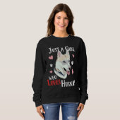Nur ein Mädchen, das Huskies Liebe Sweatshirt (Vorne ganz)