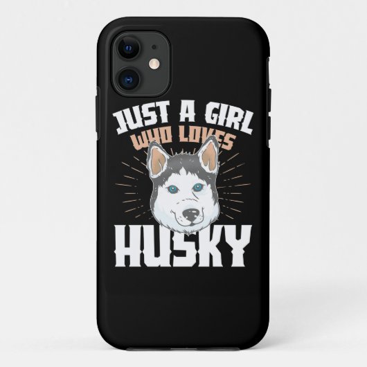 Nur ein Mädchen, das Husky Liebe Case-Mate iPhone Hülle (Rückseite)