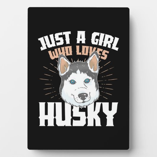 Nur ein Mädchen, das Husky Liebe Fotoplatte (Vorderseite)