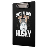 Nur ein Mädchen, das Husky Liebe Klemmbrett (Links)
