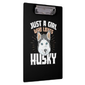 Nur ein Mädchen, das Husky Liebe Klemmbrett (Rechts)