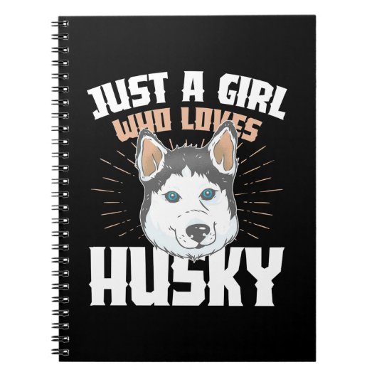 Nur ein Mädchen, das Husky Liebe Notizblock (Vorderseite)
