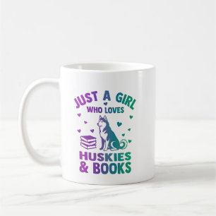 Nur ein Mädchen, das Huskys und Bücher liebt Kaffeetasse