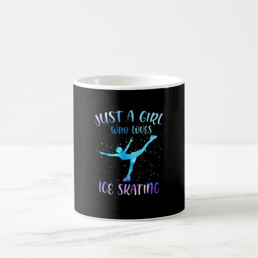 Nur ein Mädchen, das Ice-Skaten-Liebe-Skate  Kaffeetasse (Mittel)