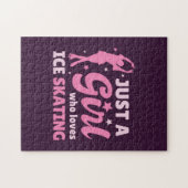 Nur ein Mädchen, das Ice-Skaten-Lieben macht Puzzle (Horizontal)