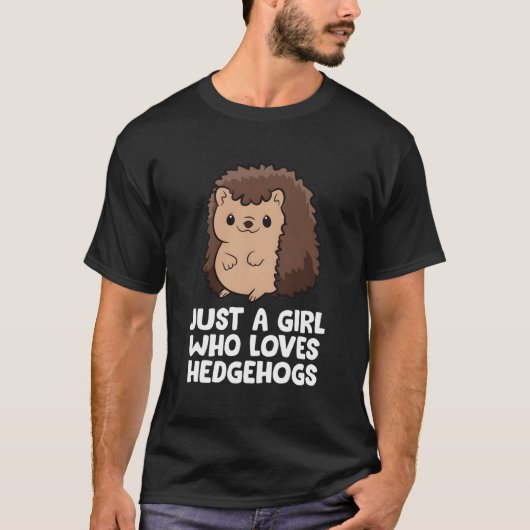 Nur ein Mädchen, das Igel Liebe T-Shirt (Vorderseite)