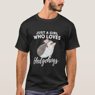 Nur ein Mädchen, das Igel Liebe Tiergeschenke T-Shirt