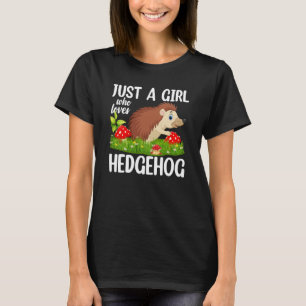Nur ein Mädchen, das Igel Lieben Igel Girls T-Shirt