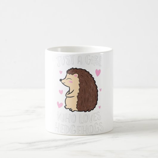 Nur ein Mädchen, das Igel Lieben Niedlich Igel Gir Kaffeetasse (Mittel)