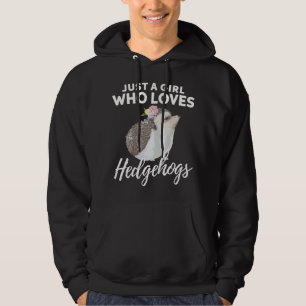 Nur ein Mädchen, das Igel liebt Tierliebhaber-Gesc Hoodie