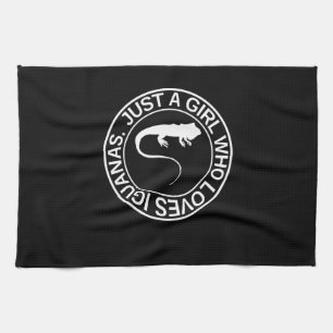 Nur ein Mädchen, das Iguanas-Geschenk für Frauenec Geschirrtuch