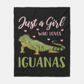 Nur ein Mädchen, das Iguanas Liebe Fleecedecke (Vorderseite)