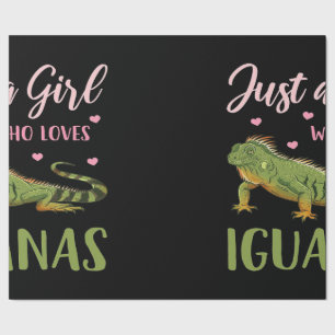 Nur ein Mädchen, das Iguanas Liebe Geschenkpapier