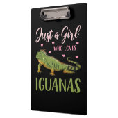Nur ein Mädchen, das Iguanas Liebe Klemmbrett (Links)