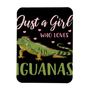 Nur ein Mädchen, das Iguanas Liebe Magnet
