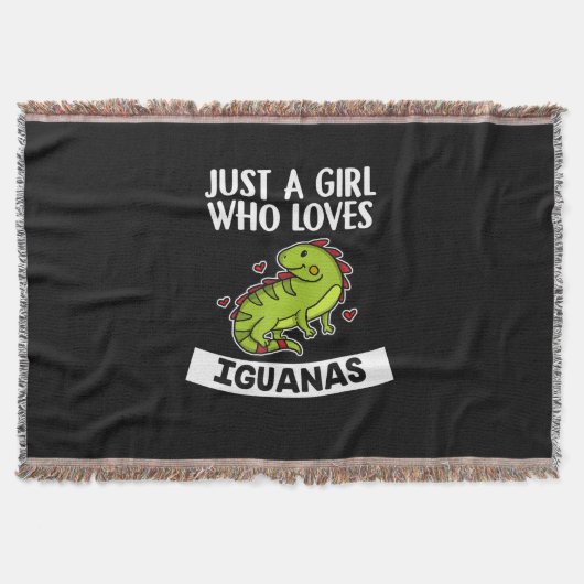 Nur ein Mädchen, das Iguanas Niedlich Lizard Iguan Decke (Vorderseite)