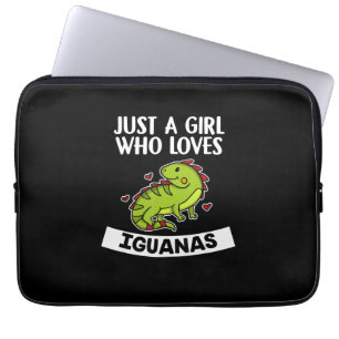 Nur ein Mädchen, das Iguanas Niedlich Lizard Iguan Laptopschutzhülle