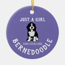 Nur ein Mädchen, das ihr Bernedoodle Liebe Keramik Ornament