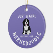 Nur ein Mädchen, das ihr Bernedoodle Liebe Keramik Ornament (Links)