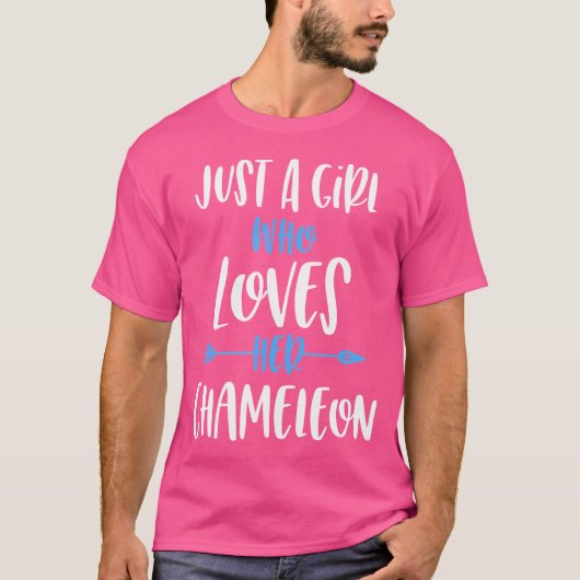 Nur ein Mädchen, das ihr Chameleon Liebe T-Shirt (Vorderseite)