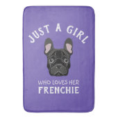 Nur ein Mädchen, das ihr Französisch Liebe Badematte (Vorderseite Vertikal)