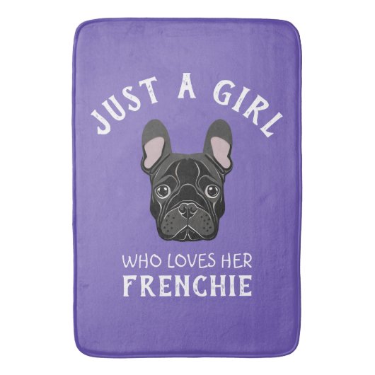 Nur ein Mädchen, das ihr Französisch Liebe Badematte (Vorderseite Vertikal)