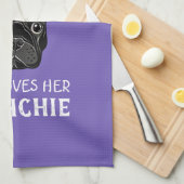 Nur ein Mädchen, das ihr Französisch Liebe Geschirrtuch (Viertel Falte)