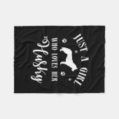 Nur ein Mädchen, das ihr Husky Liebe | Husky Dog D Fleecedecke (Vorderseite (Horizontal))