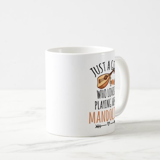 Nur ein Mädchen, das ihr Mandoline-Geschenk-Co spi Kaffeetasse (VorderseiteRechts)