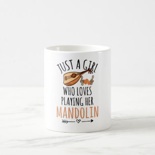 Nur ein Mädchen, das ihr Mandoline-Geschenk Kaffeetasse