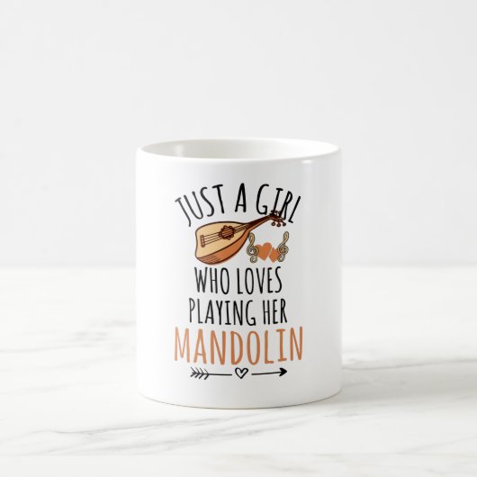 Nur ein Mädchen, das ihr Mandoline-Geschenk  Kaffeetasse (Mittel)