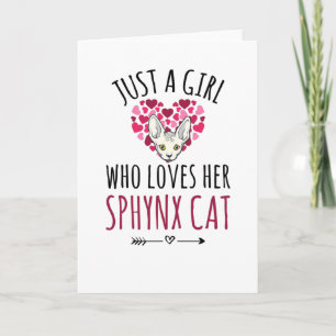 Nur ein Mädchen, das ihr Sphynx Cat Lover Geschenk Karte