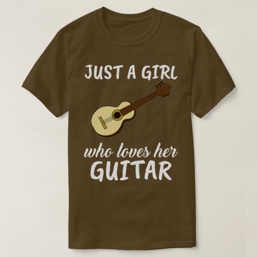 Nur ein Mädchen, das ihre akustische Gitarre Liebe T-Shirt (Design vorne)