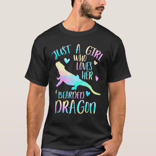 Nur ein Mädchen, das ihre bärtigen Drachen Lieben T-Shirt (Vorderseite)