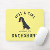 Nur ein Mädchen, das ihre Dackel Liebe Mouse Pad Mousepad (Mit Mouse)