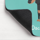 Nur ein Mädchen, das ihre Dackel Liebe Mousepad (Ecke)