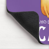 Nur ein Mädchen, das ihre Katze Liebe Mousepad (Ecke)