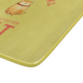 Nur ein Mädchen, das ihre Katze Liebe Schneidebrett (Ecke)