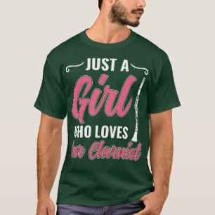 Nur ein Mädchen, das ihre Klarinette Lieben Funny T-Shirt
